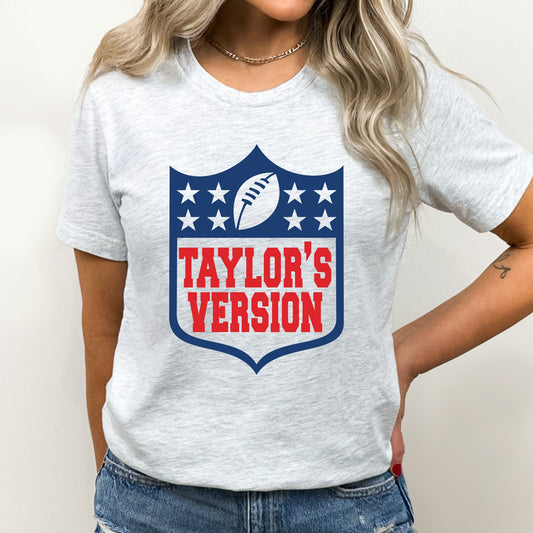 Taylor's Football Version Graphic Tee | Trending | Travis | Team | Romance | Concert | Music | Sports | Layering Tee