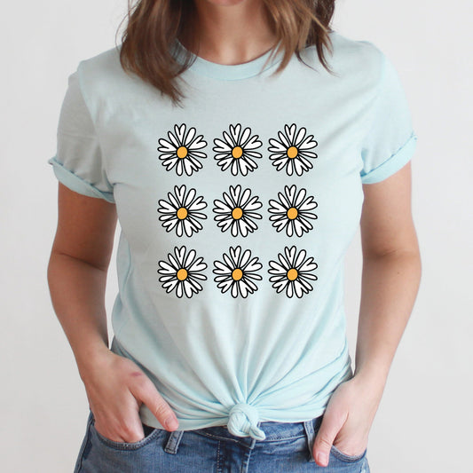 Daisy Grid Graphic Tee | Daisy | Flower | Happy | Sunshine | Floral | Daisy Sunshine