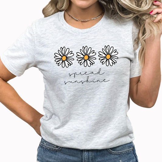 Spread Sunshine Graphic Tee | Daisy | Country Flower | Be Happy | Be Kind | Flower