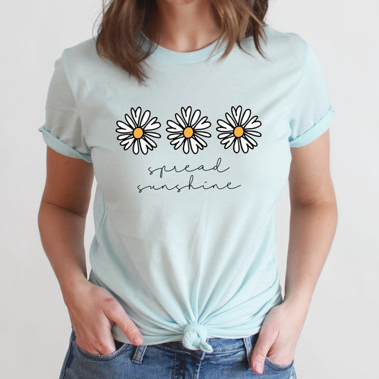 Spread Sunshine Graphic Tee | Daisy | Country Flower | Be Happy | Be Kind | Flower