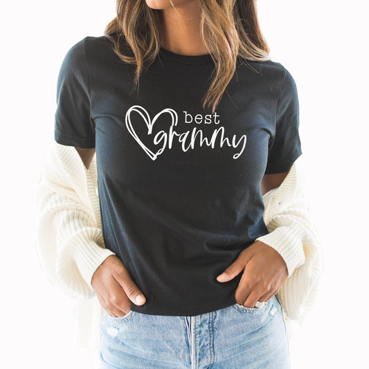 Best Grammy Graphic Tee | Mother's Day Best | Grandma | Grammy | Heart | Family | Mother | Mother's Day Gift