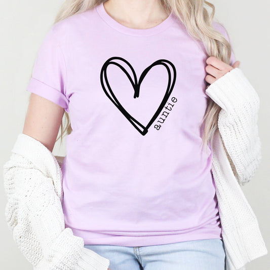Auntie Heart Graphic Tee | Mother's Day | Love | Aunt | Family | Mother's Day Gift