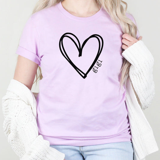 Gigi Heart Graphic Tee | Gigi | Mother | Grandma | Grandmother | Mother's Day Gift | Family