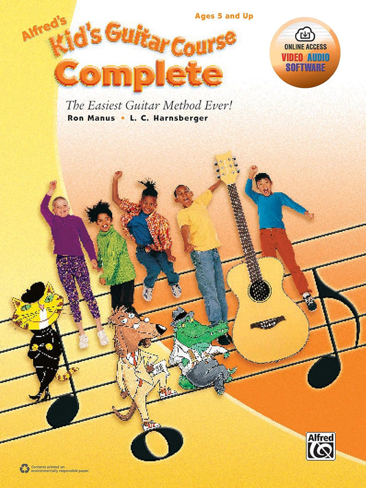 Alfred'S Kid'S Guitar Course Complete: the Easiest Guitar Method Ever!, Book & Online Video/Audio/Software