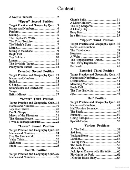 Position Pieces for Cello